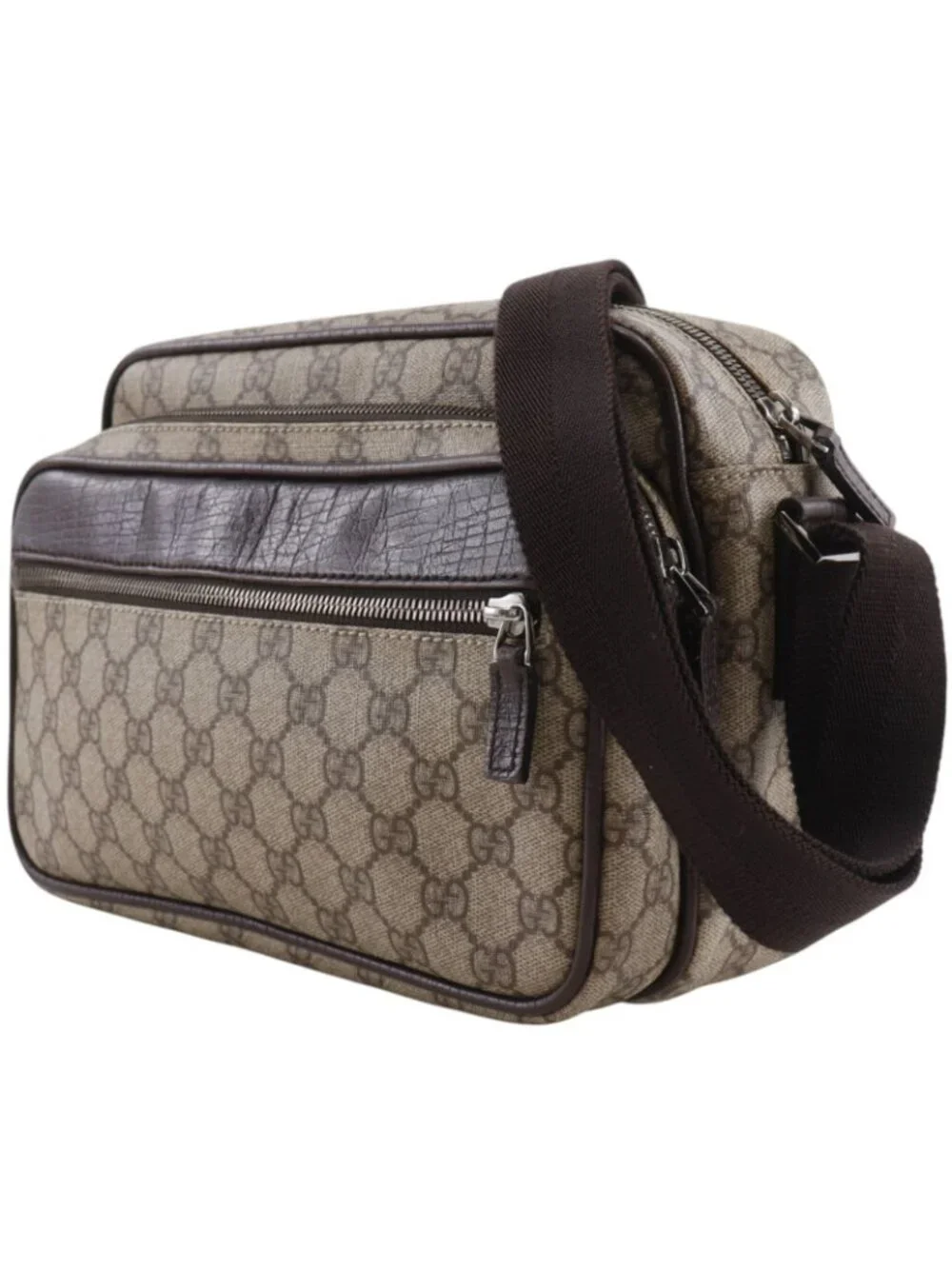 Gucci GG Supreme Canvas Brown Shoulder Bag